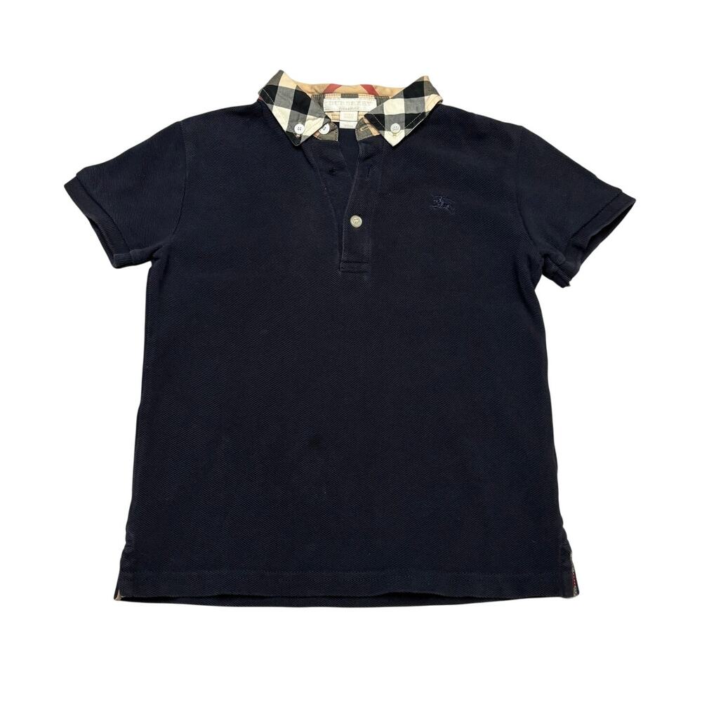 Burberry Children Nova Check Horse Logo Polo Shirt Youth 6Y Quiet Luxury Preppy